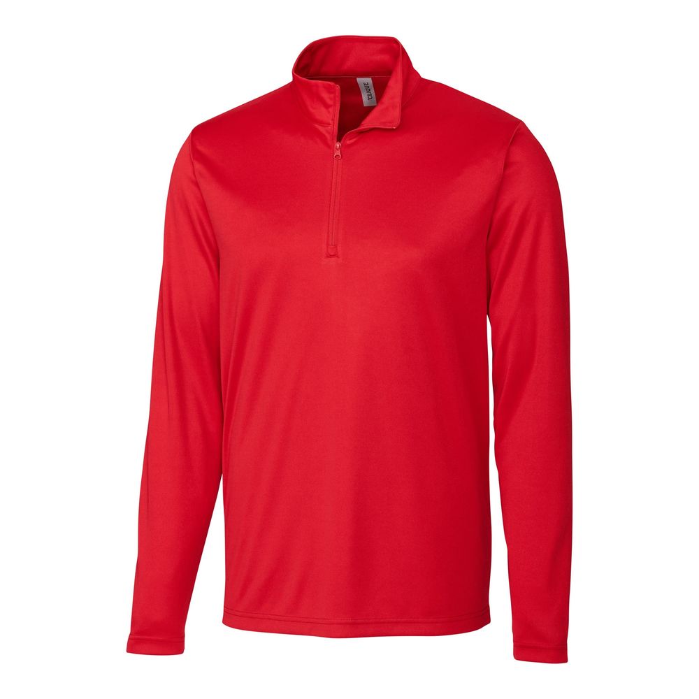 NWT Clique Red Spin Eco Performance Half Zip Mens Pullover